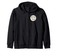 Jack-Russel Terrier Dog Chills with Dog Bed while Sleeping Zip Hoodie