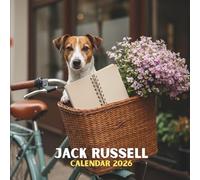 Jack Russell 2026 Calendar: Tenacious Terrier Portraits • U.S. Dates Pre-listed • Glossy Cover | 8.5 × 8.5 in