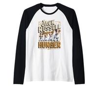 Jack Russell 5 Stages of Hunger Terrier Dog Raglan Baseball Tee