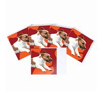 Jack Russell Blank Greeting Card by Leslie Gerry - Pack of 5 Multipack