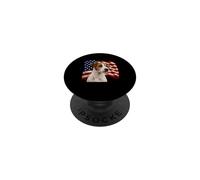Jack Russell Dog Patriotic 4th July USA Flag Jack Russell PopSockets Adhesive PopGrip