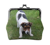 Jack Russell Dog, PU Leather Coin Purse, Small Wallets, Change Pouch with Kiss Lock Clasp Buckle, Change Purse