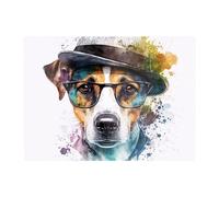 Jack Russell Dog Splashart Chopping Board Warren Reed - Designer Multi One Size
