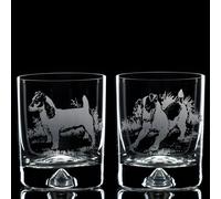 Jack Russell Dog Whiskey Tumbler Glass - Hand Etched/Engraved Gift - Right