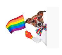Jack Russell Gay Pride Large Wall Art Print Canvas Premium Poster