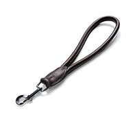 Jack & Russell Leash 'Bear' Short, 30 cm, 1.2 cm Diameter, Dark Brown, Leather Dog Lead