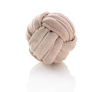 Jack & Russell Leather Toy Ball - Natural Leather Braided Dog Toy - Holmes