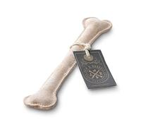 Jack & Russell Leather Toy Bone - Natural Leather Bone Dog Toy - Chew Leather Natural - Holmes Bone (Beige)