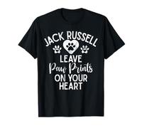 Jack Russell leave paw prints on your heart Jack Russell T-Shirt