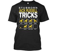Jack Russell Moyeu Russel Tricks Sit Down Shake Come Mens T-Shirt Cotton Unisex Tee Black Tops 3XL