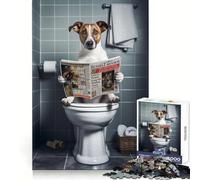 Jack Russell on The Toilet Puzzles for Teenagers 1000 Piece Strong Logic Restful Game Joyful Challenge (38x26cm)