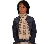Jack Russell scarf with dogs on - Hand printed in the UK - Jack Russell gifts for women