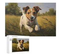 Jack Russell Terrier, 1000 PCS Displayable Picture Puzzle, New Year Puzzle Gift, for Screen-Free Relaxation at Home