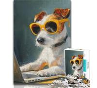 Jack Russell Terrier 1000 Piece Jigsaw Puzzles for Adults,Help The Brain Exercise Addictive Toys to Cultivate Patience A Work of Art 50x75cm