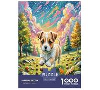 Jack Russell Terrier 1000 Piece Jigsaw Puzzles Fun Challenging Modern Pet Dog Puzzles Game Creativity & Gift Giving Suitable for Children & People Aged 14+ 70x50cm/1000pcs