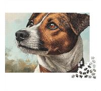 Jack Russell Terrier 1000 Piece Premium Cardstock Jigsaw Puzzle Set for Adults, Educational Game Challenge, Home Activity, Great Gift Idea for Adults 70x50cm/1000pcs