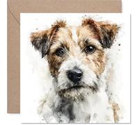 Jack Russell Terrier Birthday Card for Men Women - Dog Breeds - Happy Birthday Card for Grandma Nan Neighbour Grandad, 145mm Bday Greeting Cards