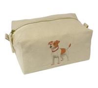 'Jack Russell Terrier' Canvas Wash Bag/Makeup Case (CS00044079)