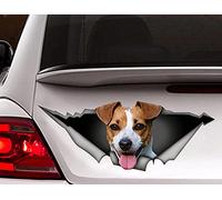 Jack Russell Terrier Car Sticker Dog Car Decal Jack Russell Terrier Decal Pet Vinyl Decal Puppy Car Bumper Stickers 3D Decal Car Decoration Window Laptop Wall Art Decor Dog Dad Mom Owner Gift