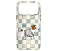 Jack Russell Terrier Checkerboard Pattern Case for iPhone 17 Pro Max