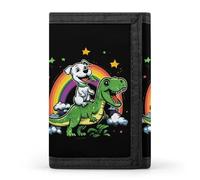 Jack Russell Terrier Dinosaur Rainbow Funny Slim Trifold Wallet for Men Front Pocket Purse with Credit Card Holder