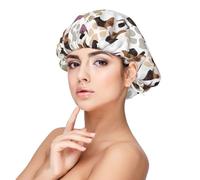 Jack Russell Terrier Dog And Paws,Adjustable Silk Hair Wrap Adult's Satin Sleeping Cap Hair Women's Elastic Sleep Bonnet