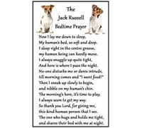 Jack Russell Terrier Dog Gift - Bedtime Prayer - Large Fun flexible Fridge Magnet- size 16cms x 10 cms (approx. 6" x4")