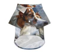 Jack Russell Terrier Dog Hawaii Shirt Print Dog Clothes T-Shirt Beach for Puppy Cat L