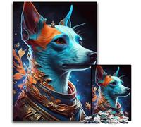 Jack Russell Terrier Dog Jigsaw Puzzles for Adults 1000 Piece Puzzles for Adults Challenging DIY Brain Teaser for Teenagers 50x75CM/19.68x29.52inch