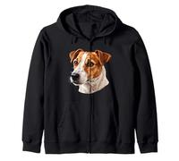 Jack Russell Terrier Dog Lover Cute Puppy Zip Hoodie