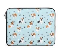 Jack Russell Terrier Dog Paws Laptop Sleeve Case Computer Protective Briefcase Handbag Slim Cover Carrying Bag