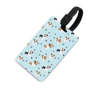 Jack Russell Terrier Dog Paws Travel Luggage Tags for Suitcases Baggage Handbag Label