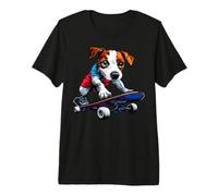 Jack Russell Terrier Dog Skater/Skateboarder Premium T-Shirt