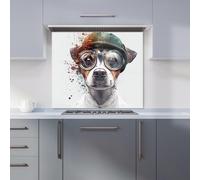 Jack Russell Terrier Dog Splashart Kitchen Splashback Warren Reed - Designer Multi 600mm x 750mm