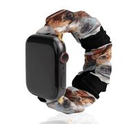 Jack Russell Terrier Dog Tearing Universal Scrunchie Watch Band Compatible with IWatch Series 11 10 9 8 7 Strap