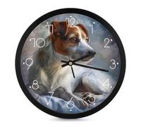 Jack Russell Terrier Dog Wall Clock Round Art Clocks for Home Office Decor 10x10in