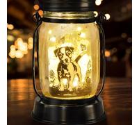 Jack Russell Terrier Gifts for Women/Men Jack Russell Terrier Solar Lanterns Mom Birthday Dog Lovers Lantern Pet loss Pet Memorial Lights Solar Garden Decoration for Yard, Patio,Backyard,Porch Torches
