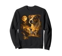 Jack Russell Terrier Howling To The Moon Retro Wilderness Sweatshirt