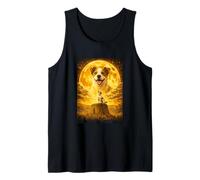 Jack Russell Terrier Howling to The Moon Vintage Funny Dog Tank Top