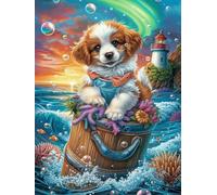 Jack Russell Terrier in A Barrel 1000 Piece Premium Jigsaw Puzzle Wildlife Pet Adult Jigsaws Brain Training Hobby Home Decor Winter Gift Unique Shaped Creativity & Gift Giving 1000 PCS