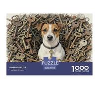 Jack Russell Terrier Jigsaw Puzzle Waterproof 1000 Piece Puzzles for Adults Gifts Fun Home Decoration