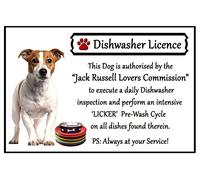 Jack Russell Terrier Lover Gift - Fun Dishwasher Licence Flexible 6" x 4" Magnet
