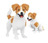Jack Russell Terrier Mini Building Block Set 2 Form, 2353Pcs Dog Micro Mode | Available in Both Standing and Crouching Styles, Great Festive Gift for Teens and Adults, Animal Lovers and Dog Lovers