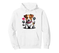 Jack Russell Terrier Mom Dog Chest Pocket Illustration Jrt Pullover Hoodie