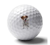 Jack Russell Terrier Novelty Golf Balls Funny Soft Elasticity Feel Printed Golfs Training Ball Outdoor Sporting Goods