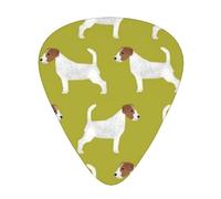 Jack Russell Terrier Print,12 Pcs Guitar Pick,3 Different Thickness Plectrums for Acoustic Guitar Bass Ukulele (0.46mm 0.96mm 0.71mm)