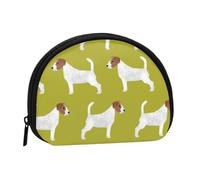 Jack Russell Terrier Print, Women's Storage Bag Shell Makeup Bag Small Coin Purse Shell Change Pouch