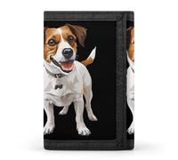 Jack Russell Terrier Printed Tri-fold Wallets Front Pocket Holder Money Clips with ID Credit Card Slots for Man Women