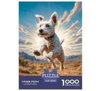 Jack Russell Terrier Puzzle Small Dog 1000 Pieces - 100% Recycled Cardboard Educational Game for Adults & Kids | 70x50cm/1000pcs