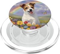 Jack Russell Terrier Rainbow Bridge Butterfly Dog Memorial PopSockets PopGrip for MagSafe